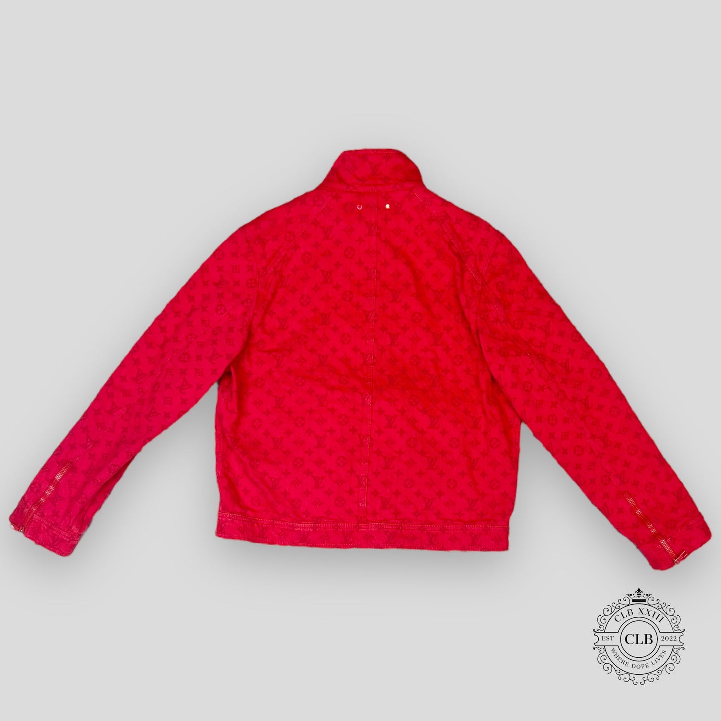 LOUIS VUITTON LV MONOGRAM SOFT DENIM JACKET - RED