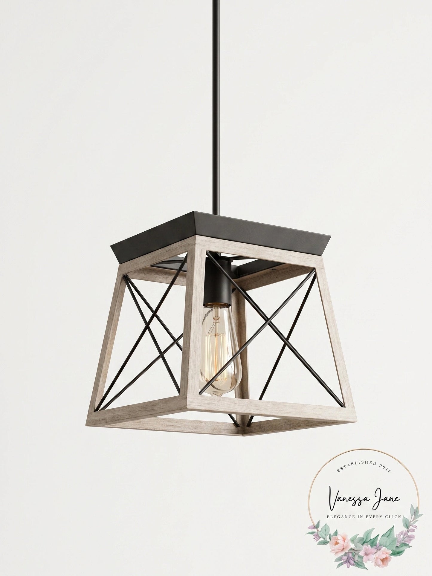 Progress Lighting Briarwood Collection 1-Light Graphite Pendant