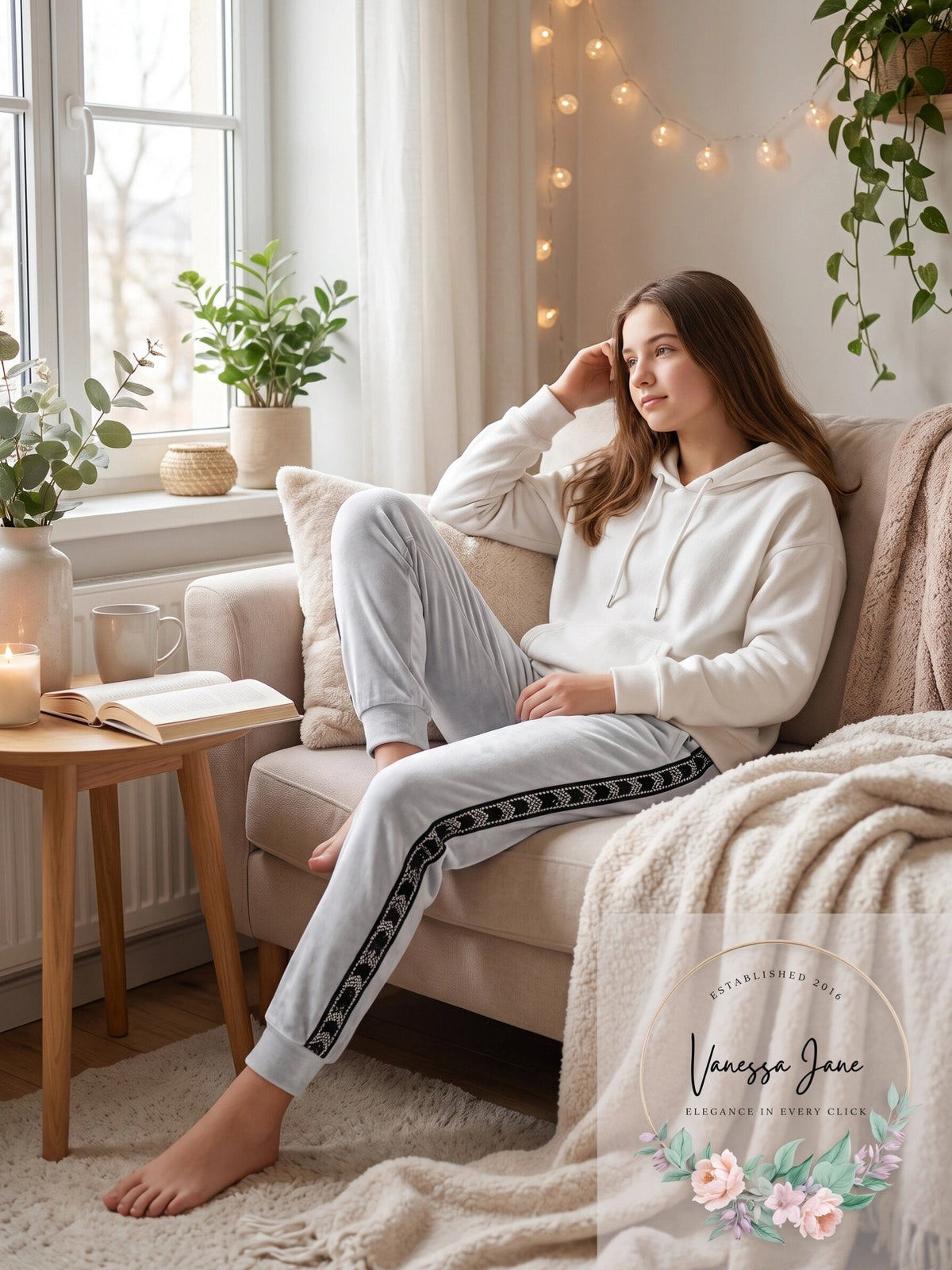 Ideology Girls Side-Taped Velour Sweatpants