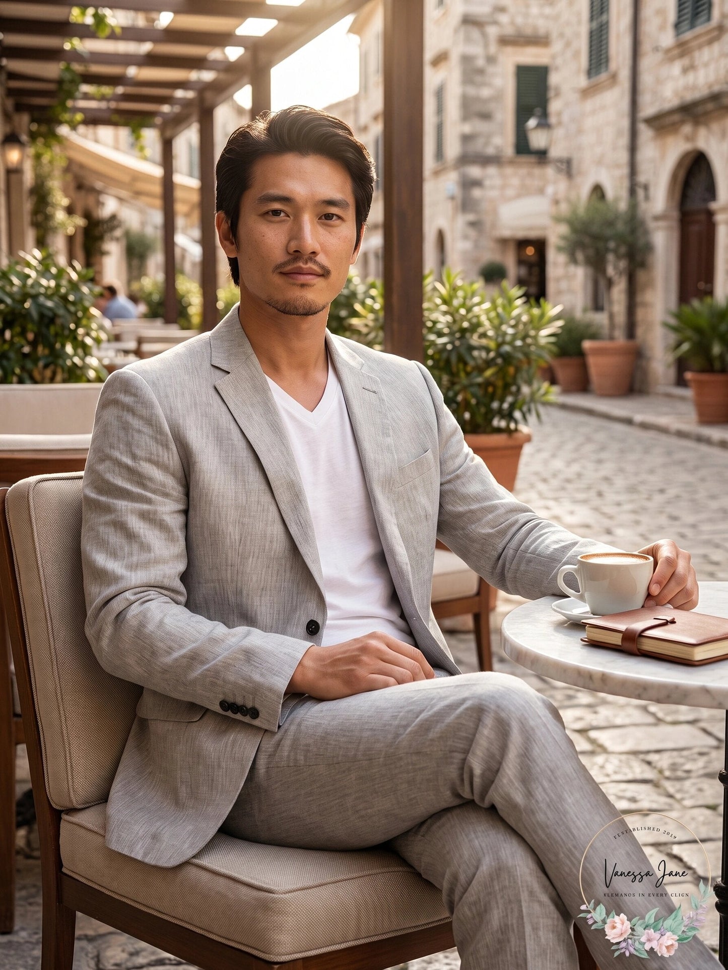 Alfani Mens Herringbone Stretch Linen Blazer