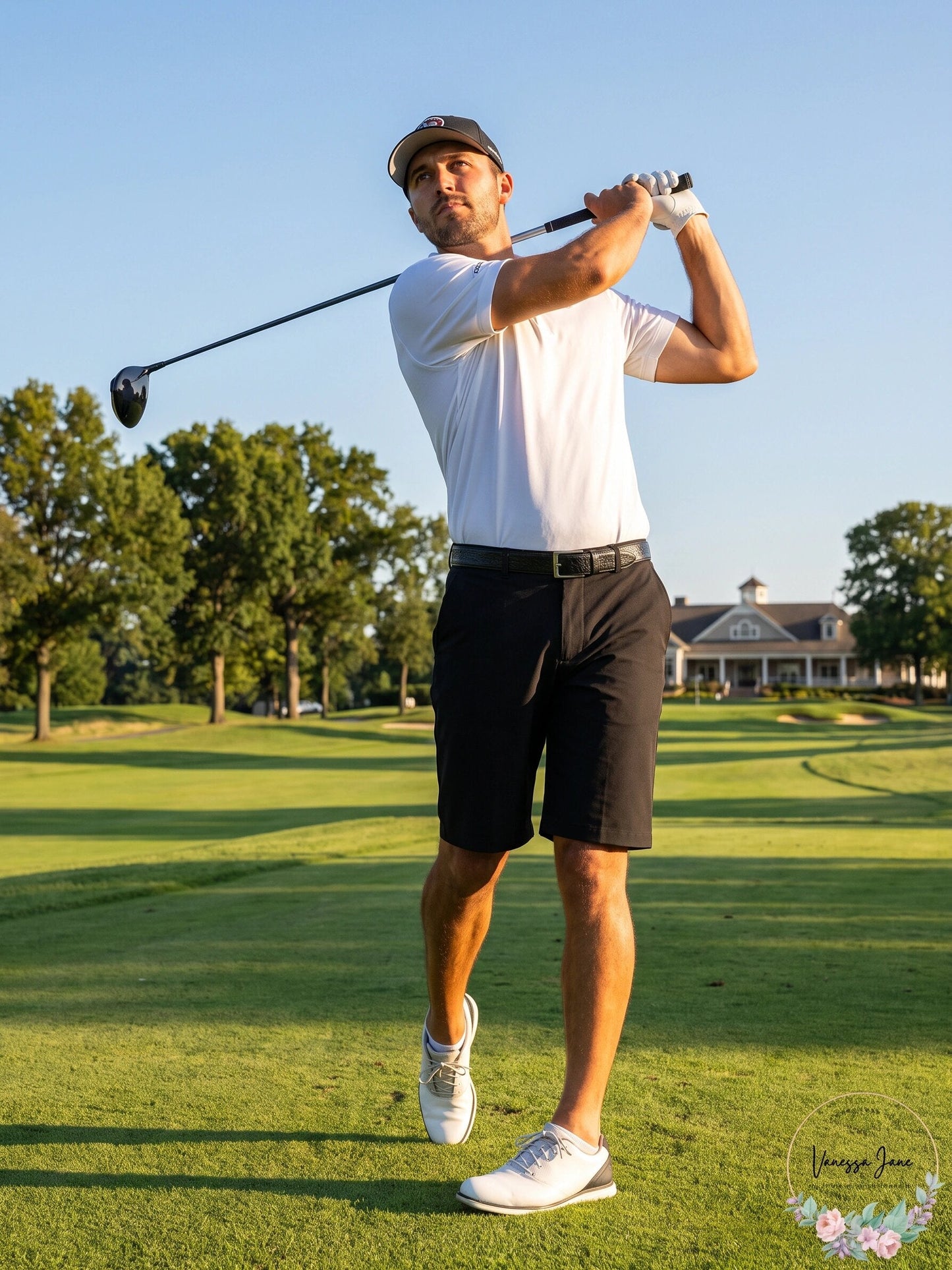 PGA Tour Mens Classic-Fit Stretch Performance Shorts