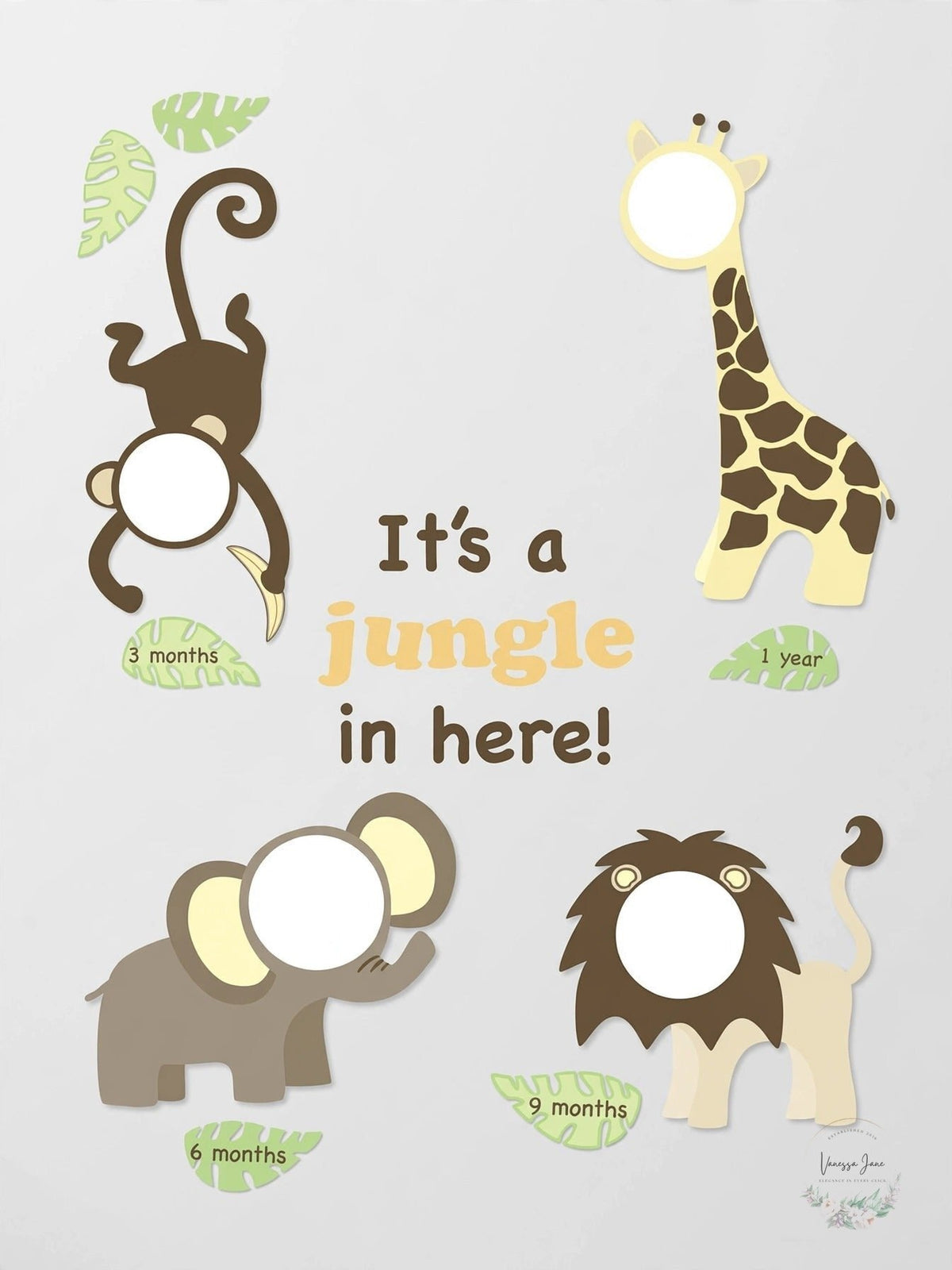WallPops Jungle and Friends Photo Frame Kit