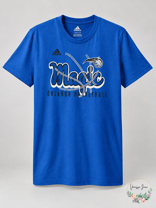 NBA Girls Orlando Magic Middle Basketball Short Sleeve Tee-Royal-L(14)