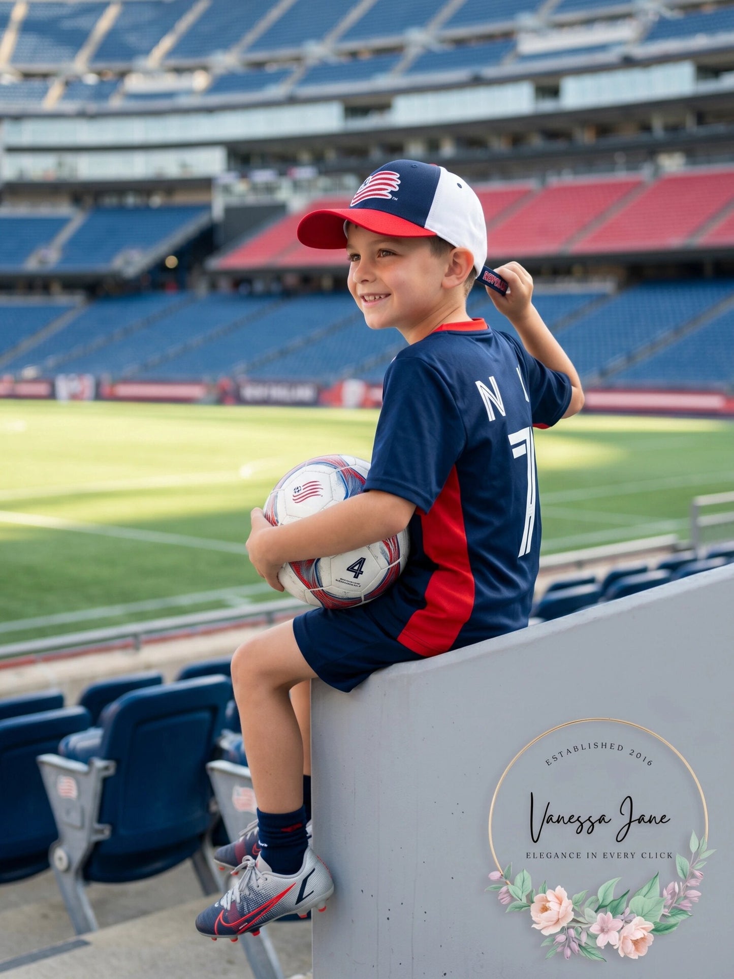 MLS Boys Youth Soccer New England Team Hat, Size Large