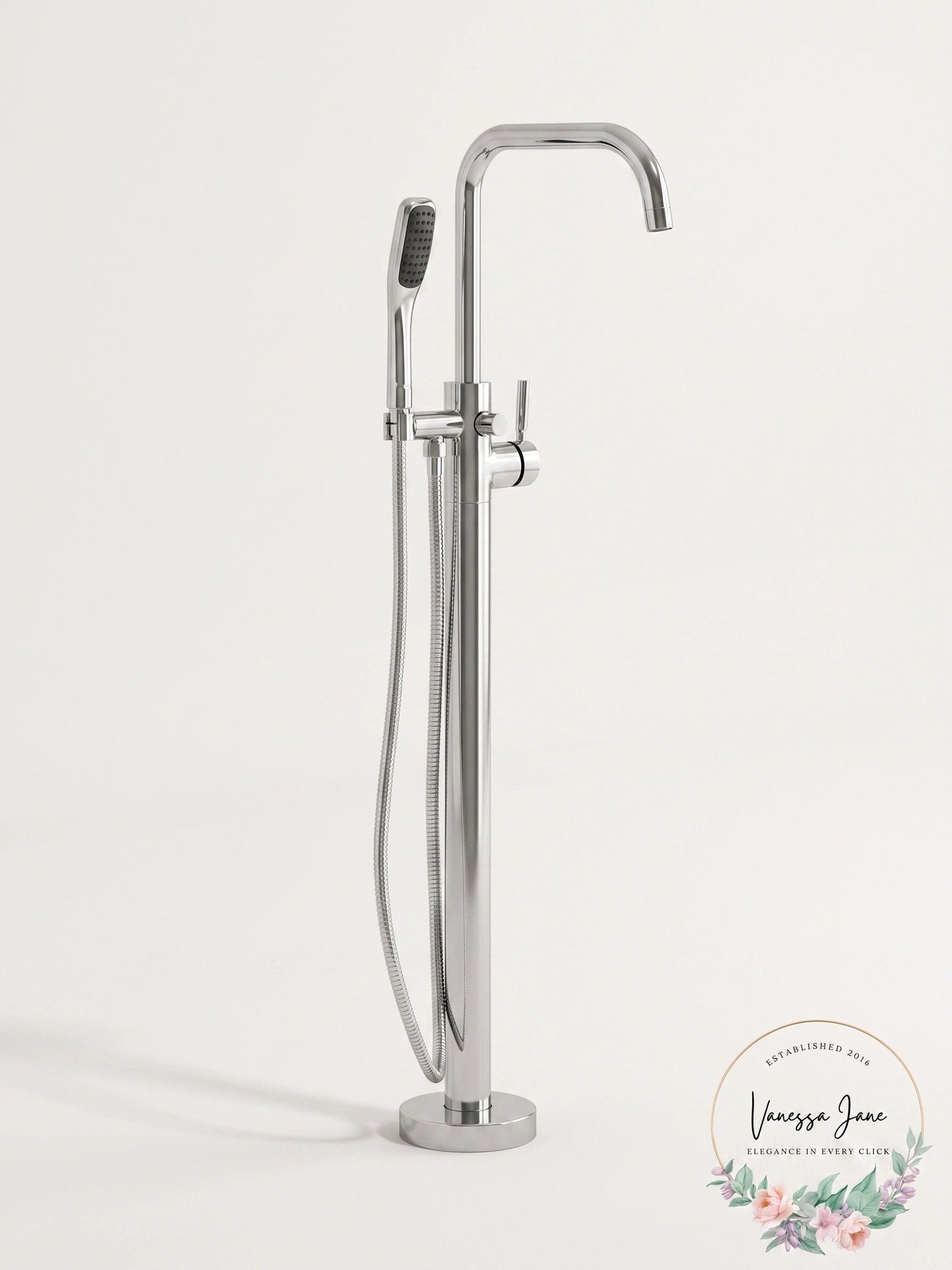 Miseno MTF194 Floor Mounted Tub Filler with 1.8 GPM Hand Shower Integrated Valve