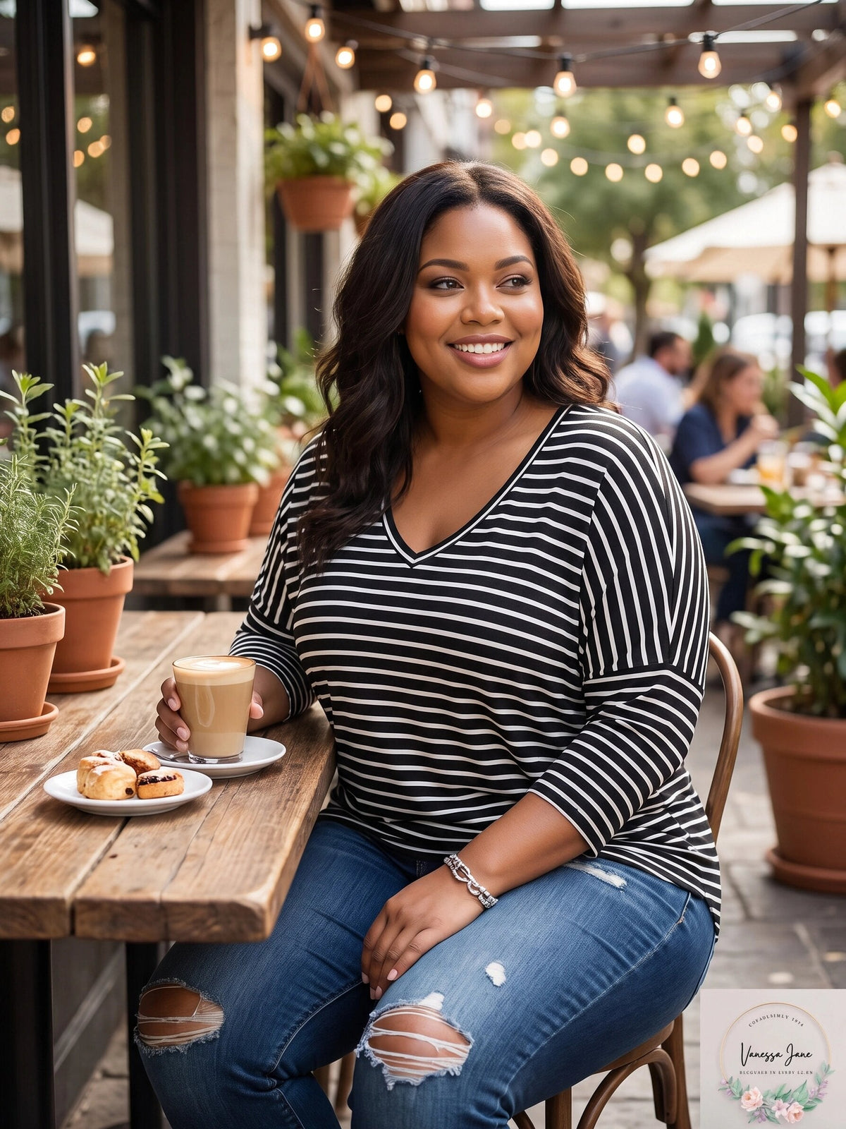 Celebrity Pink Plus Size Striped Shirt