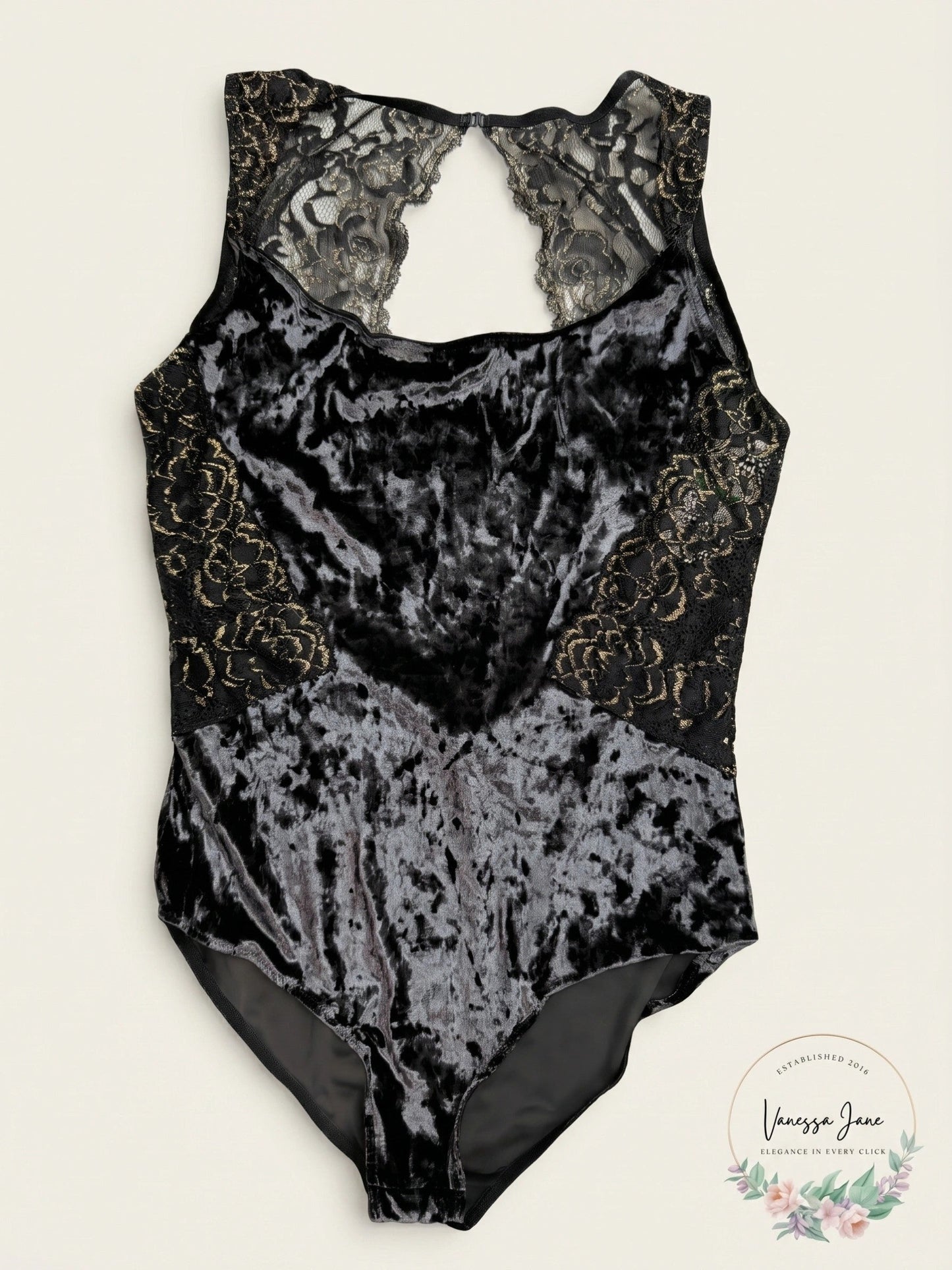 I.N.C. Women’s Velvet and Lace Bodysuit