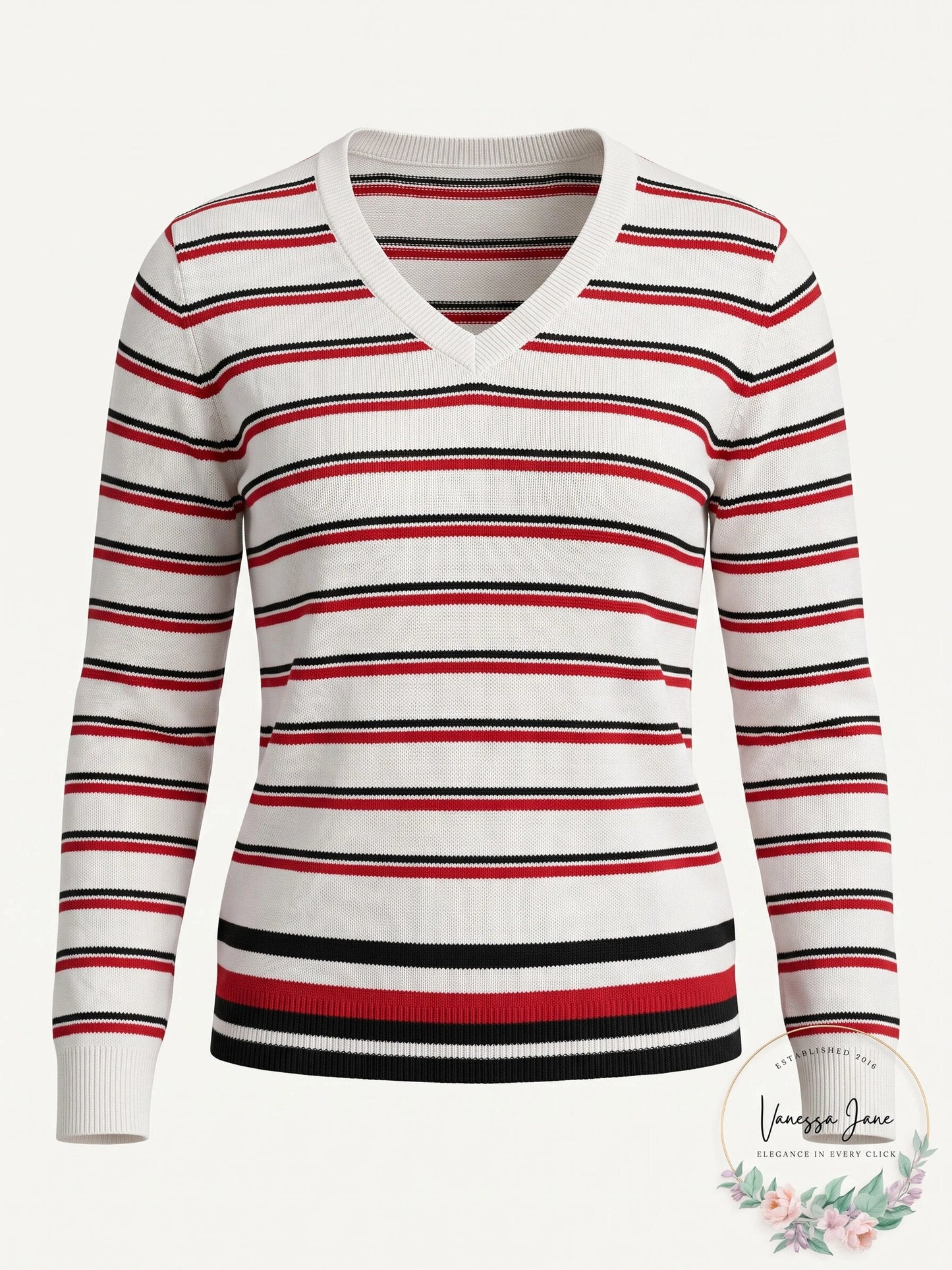 Tommy Hilfiger Womens Blue Striped Long Sleeve Top, Size XL