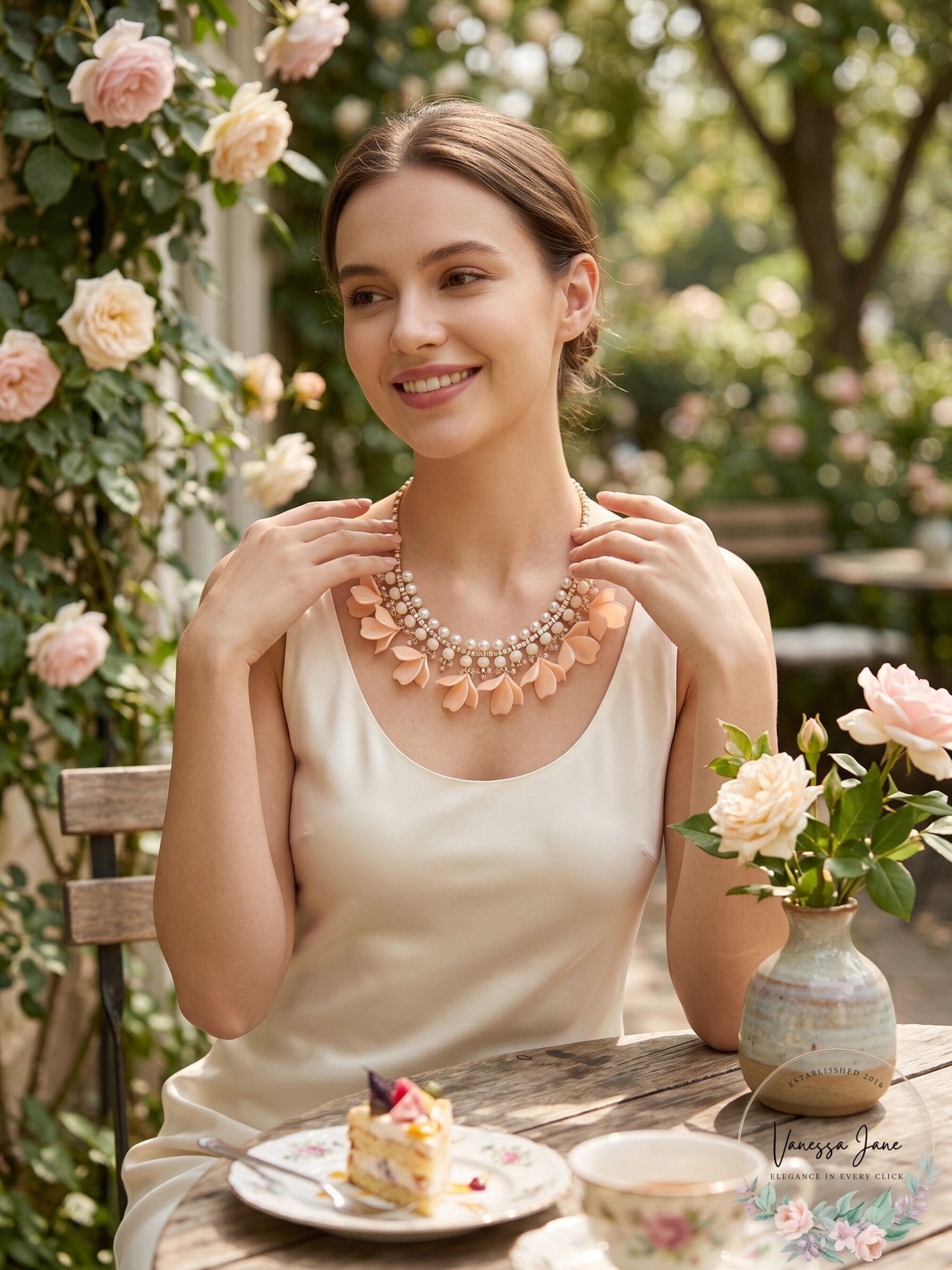 I.N.C. Gold-Tone Petal & Imitation Pearl Statement Necklace, 17 + 3 extender