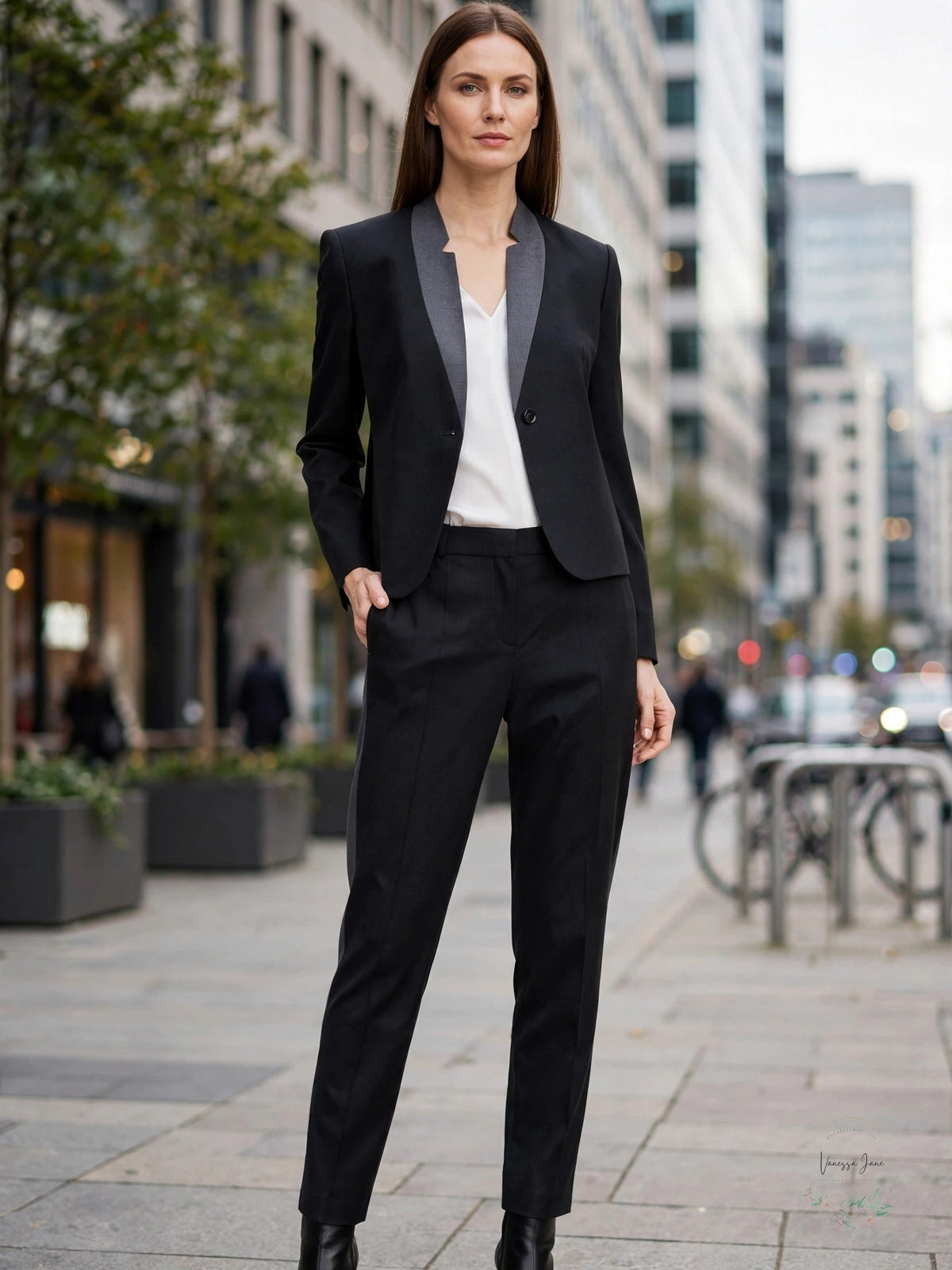 Boss Jayana Wool Contrast Collar Jacket, Size 8