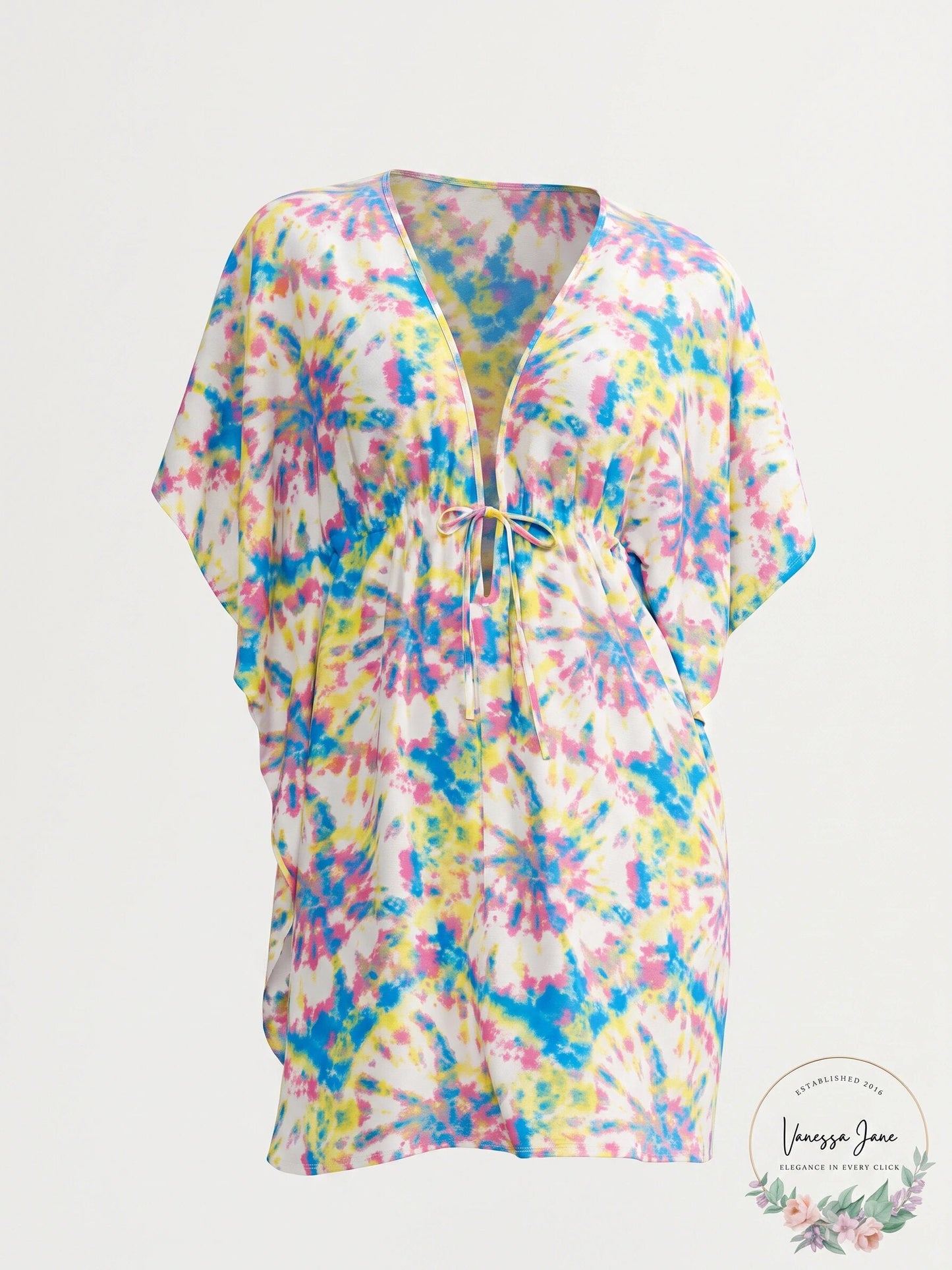 Jessica Simpson Womens Tie-Dyed Caftan Cover-Up