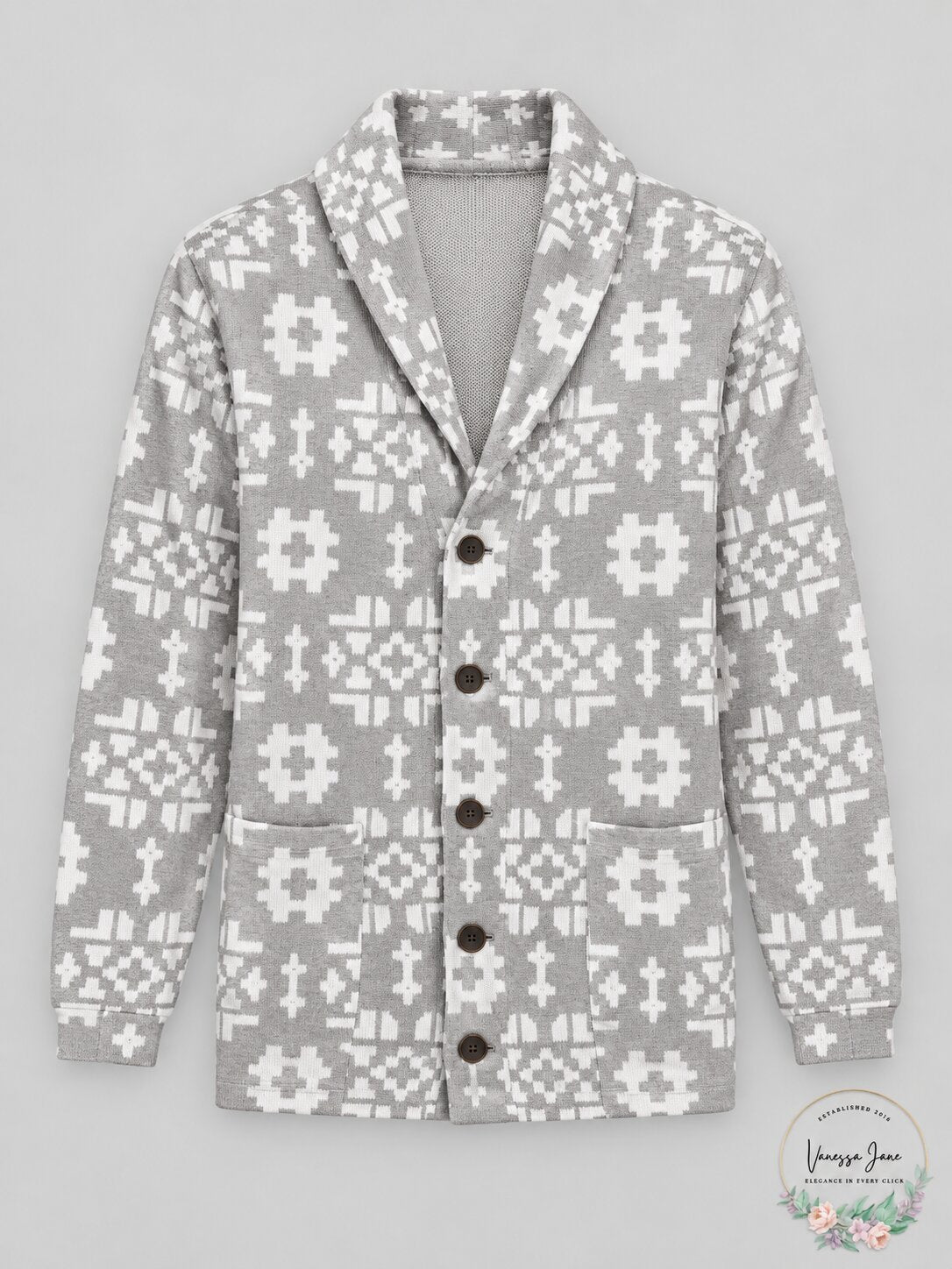 Levis Mens Patterned Shawl Collar Sweater
