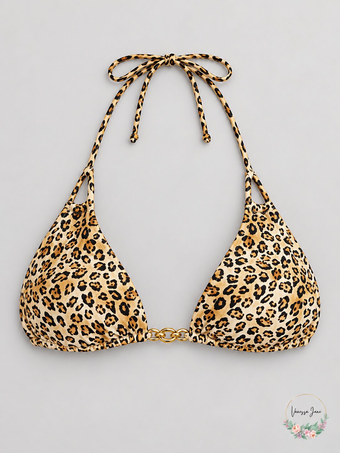 PQ Swim Chain Triangle Bikini Top