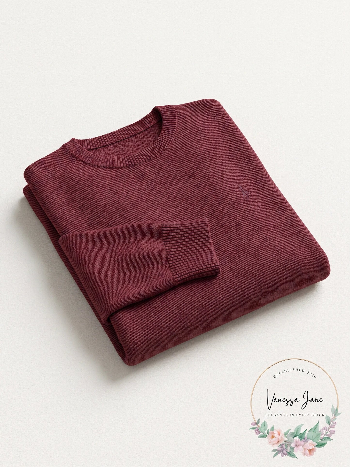 Original Penguin Tuck Stitch Sweater, Tawny Port, Size Large