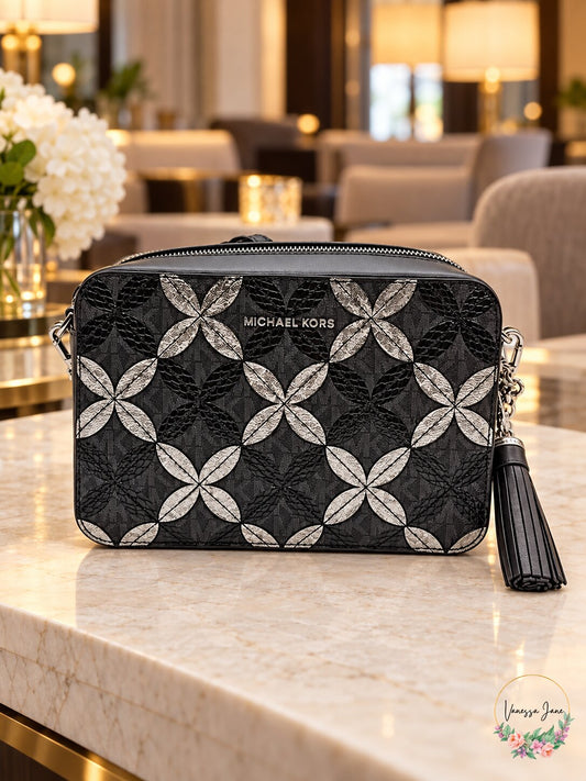 Michael Kors Crossbody MD Camera Bag Black/silver