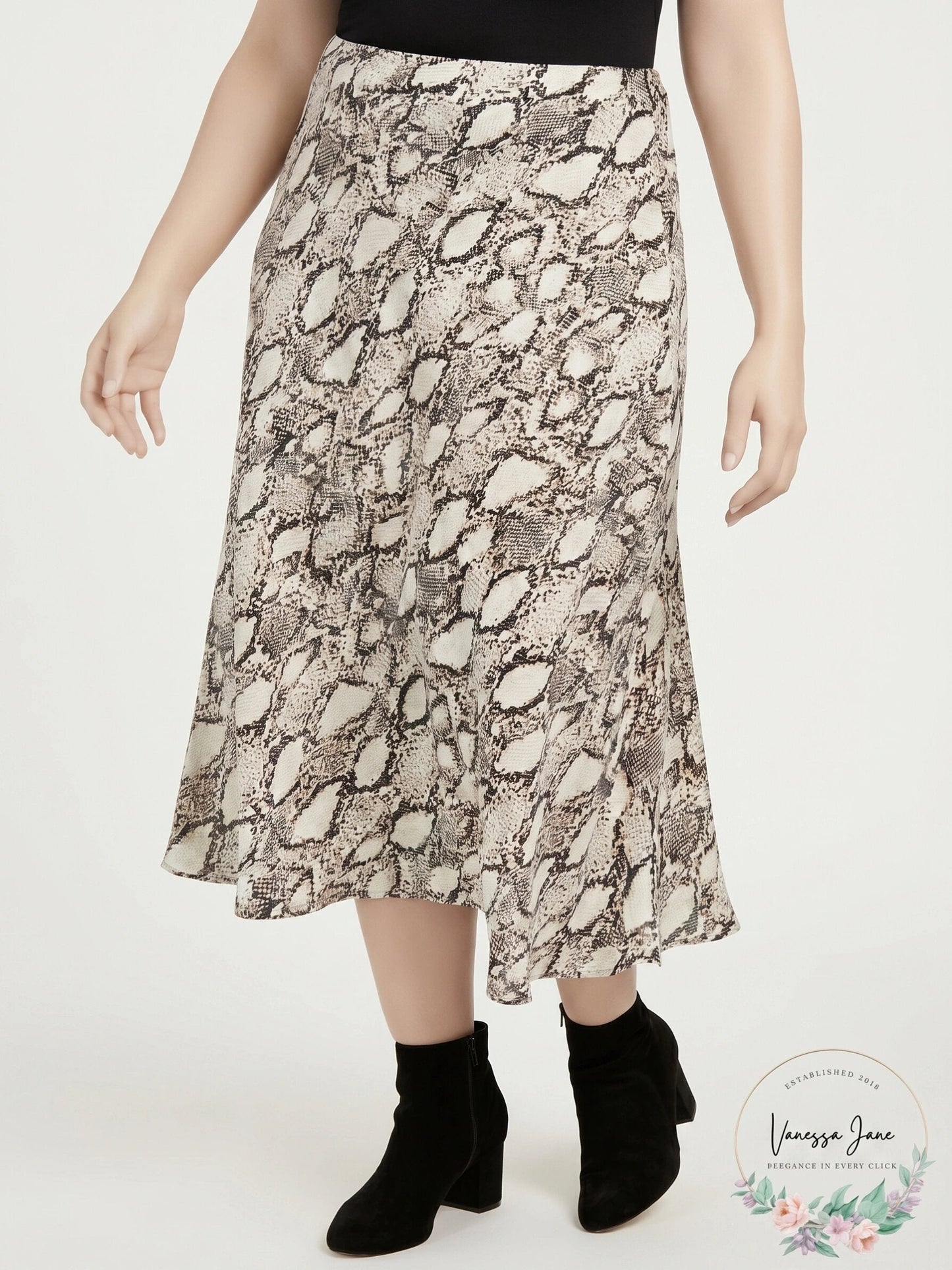 Bar III Womens Plus Snake Print Midi Skirt