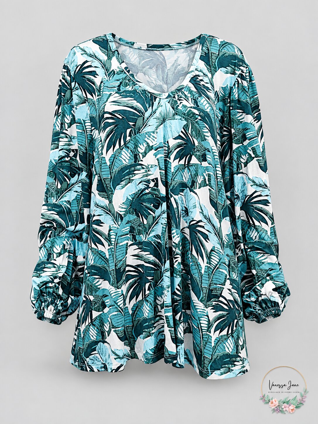 Style and Co Botanical-Print Top, Size XXL