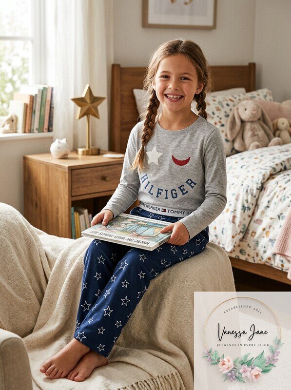 Tommy Hilfiger Girls 2-Pc. Plaid Pajama Set, Various Styles