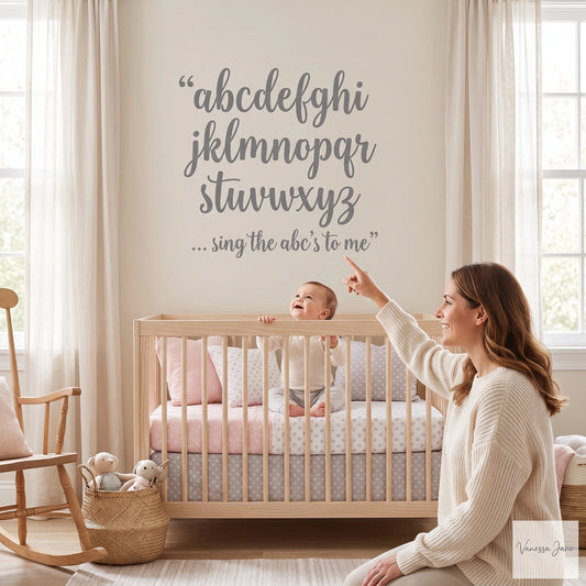 Wall Pops Brewster Dove Gray Alphabet Letters Wall Decals A-Z