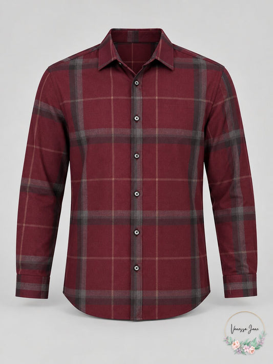 Alfani Mens Regular Fit Lewis Plaid Shirt