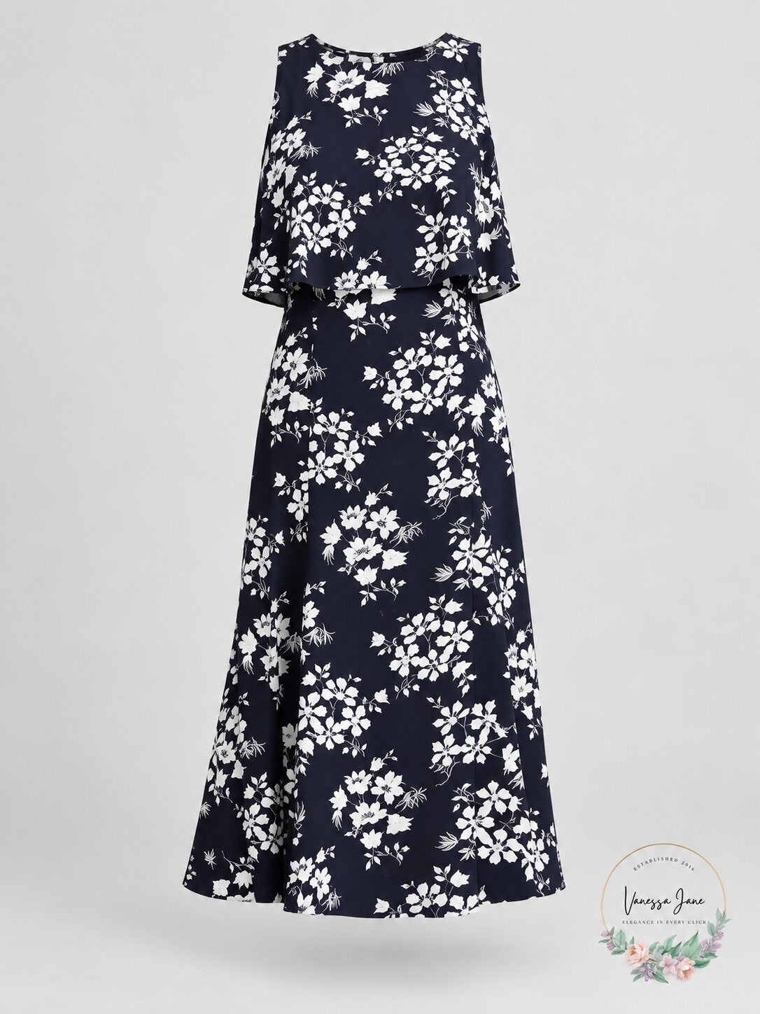 American Living Floral-Print A-Line Dress, Size 18