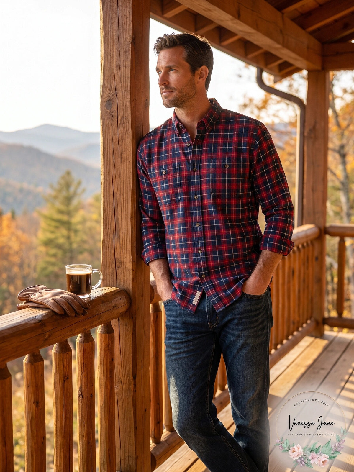 Weatherproof Vintage Mens Brushed Antique Flannel Plaid Shirt