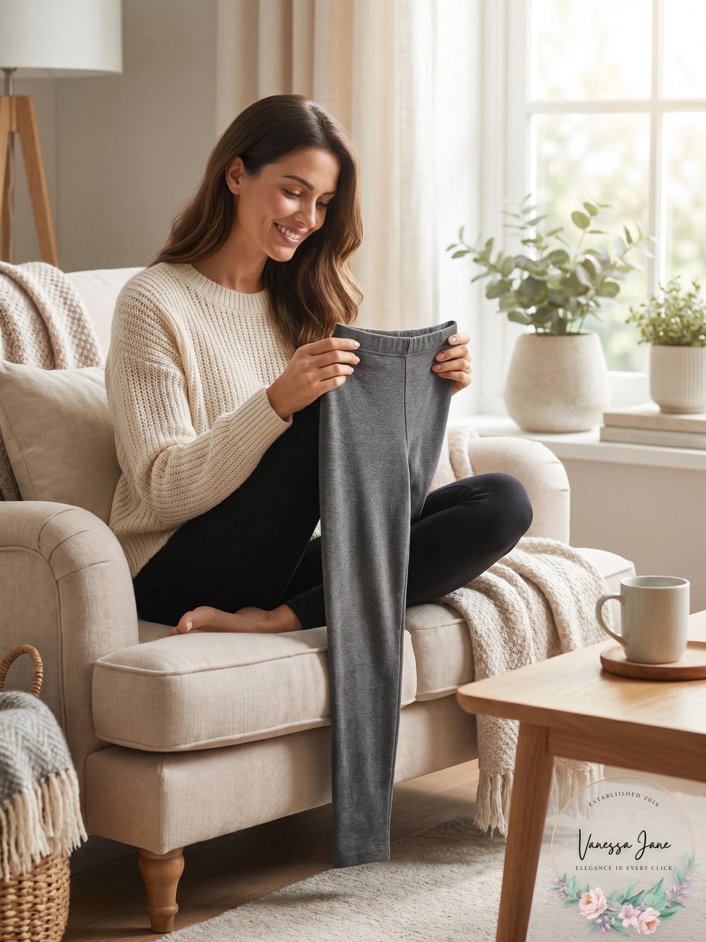 Jenni 2-Pk. Leggings, Charcoal Grey