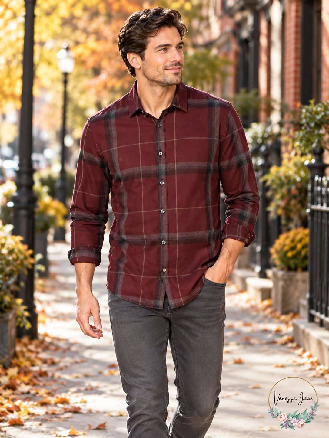 Alfani Mens Regular Fit Lewis Plaid Shirt