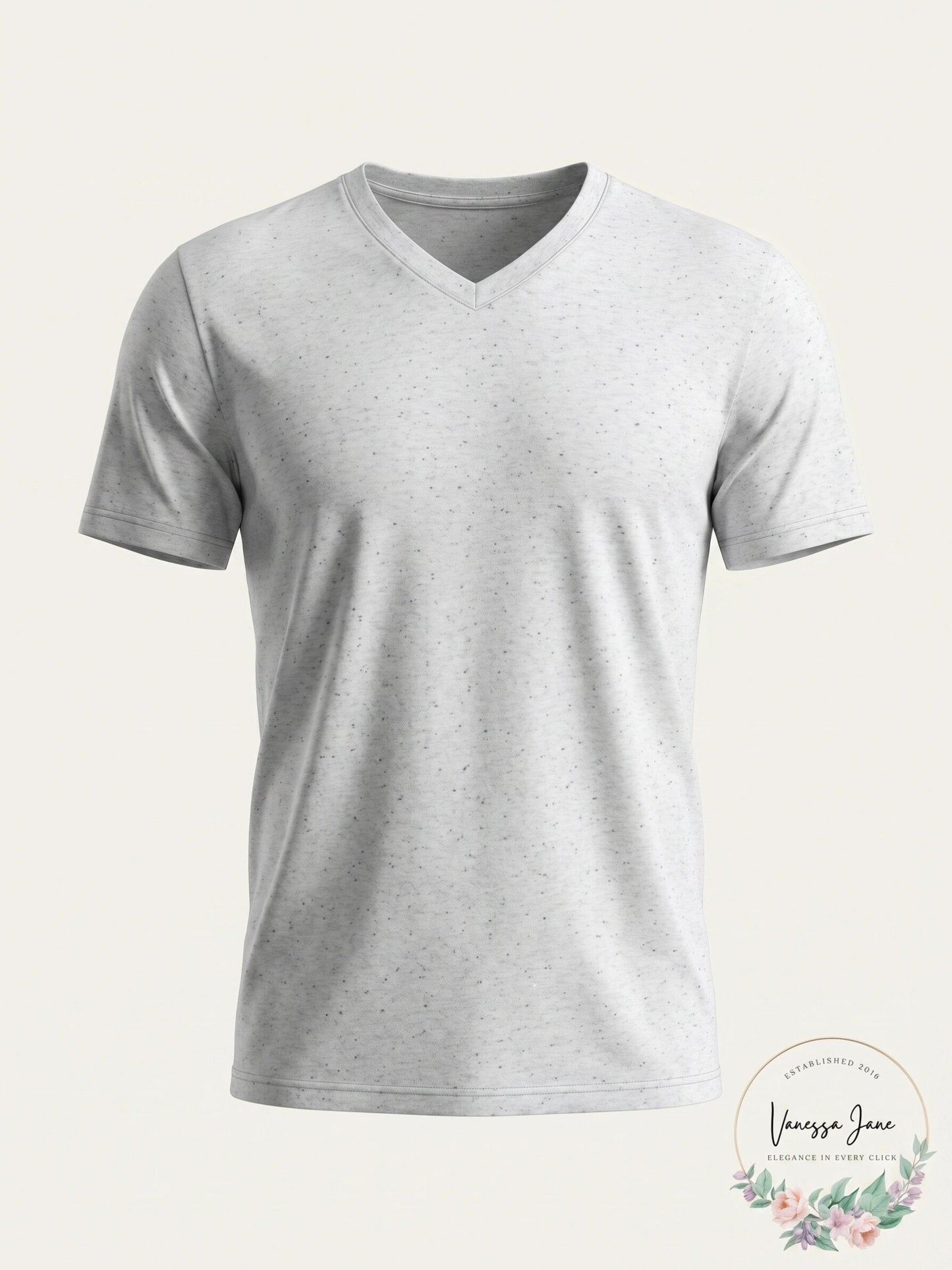 Alfani Mens Speckled Casual Sexy V-Neck T-Shirt