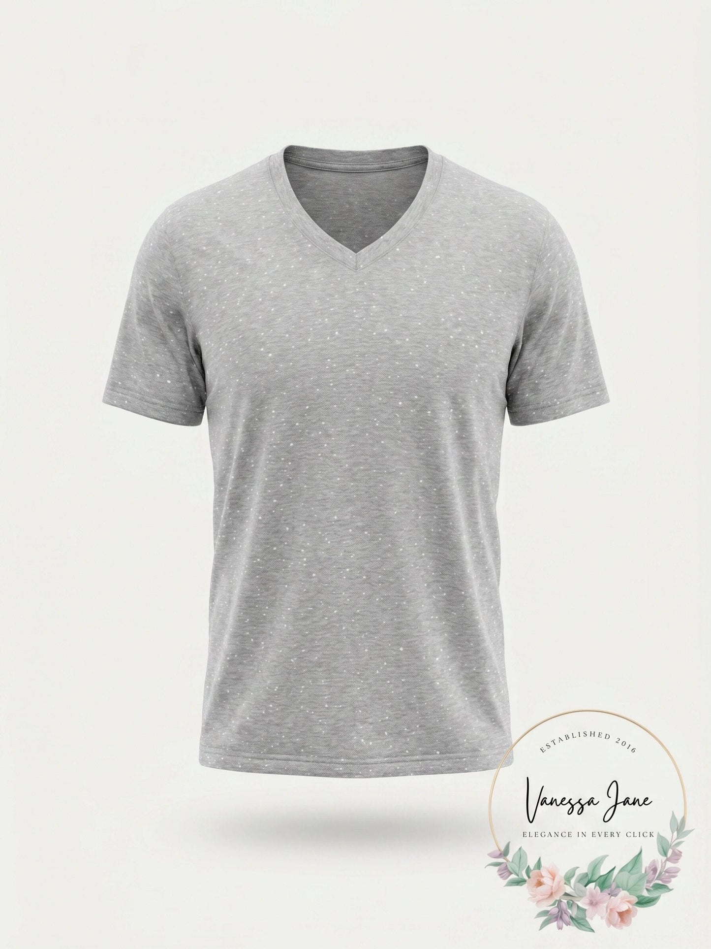 Alfani Mens Speckled Casual Sexy V-Neck T-Shirt