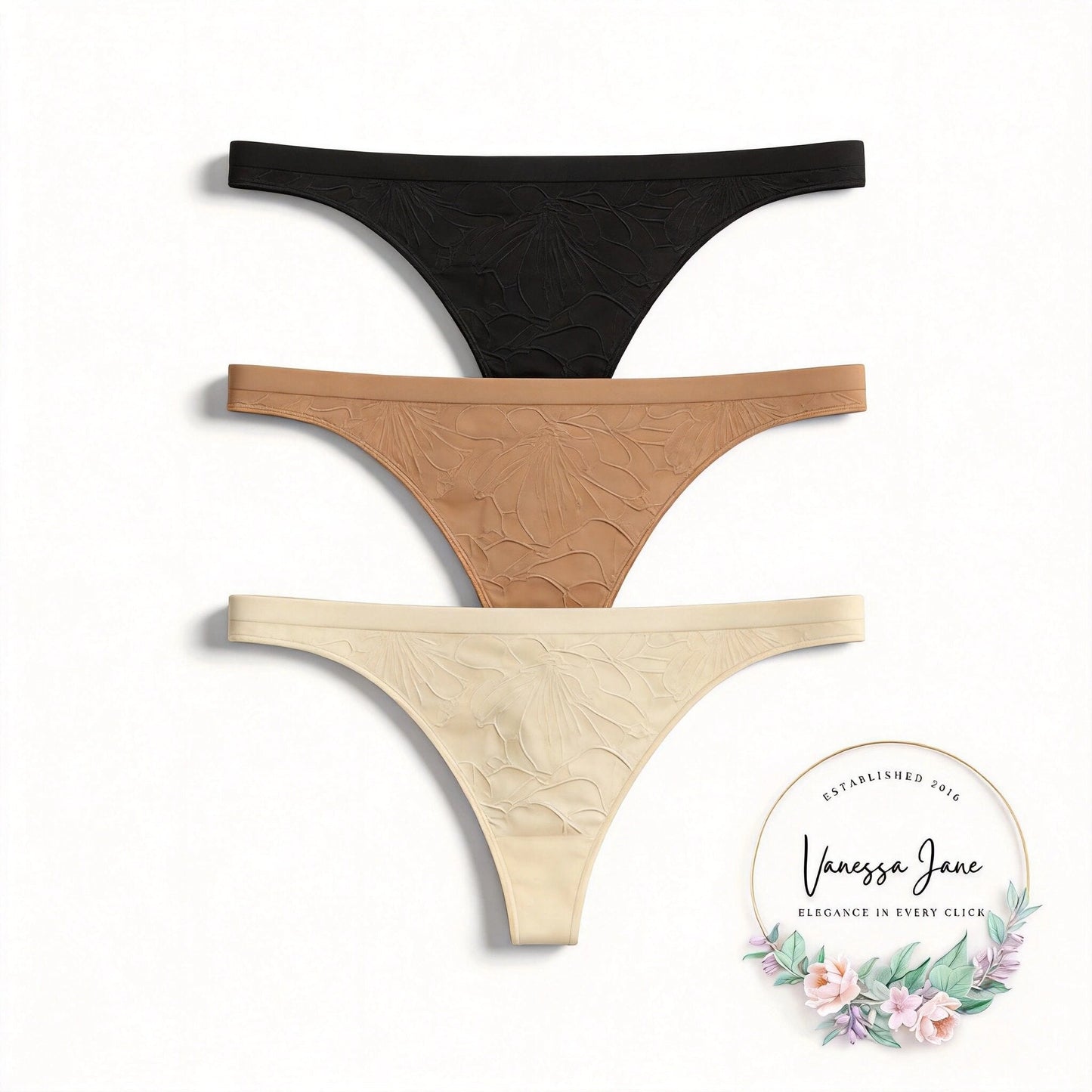 Honeydew Womens Keagan Thong, Pack of 3 - Black, Java, Seashell