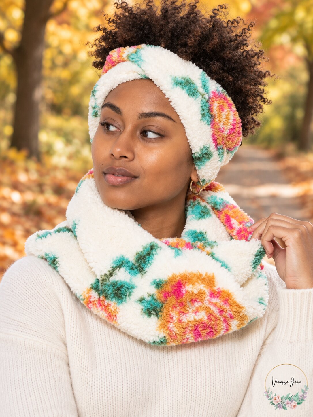 Jenni Womens One Size Twisted Sherpa Cowl Scarf