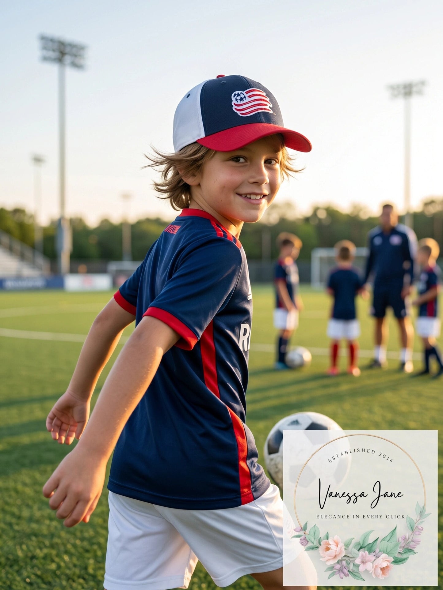 MLS Boys Youth Soccer New England Team Hat, Size Large