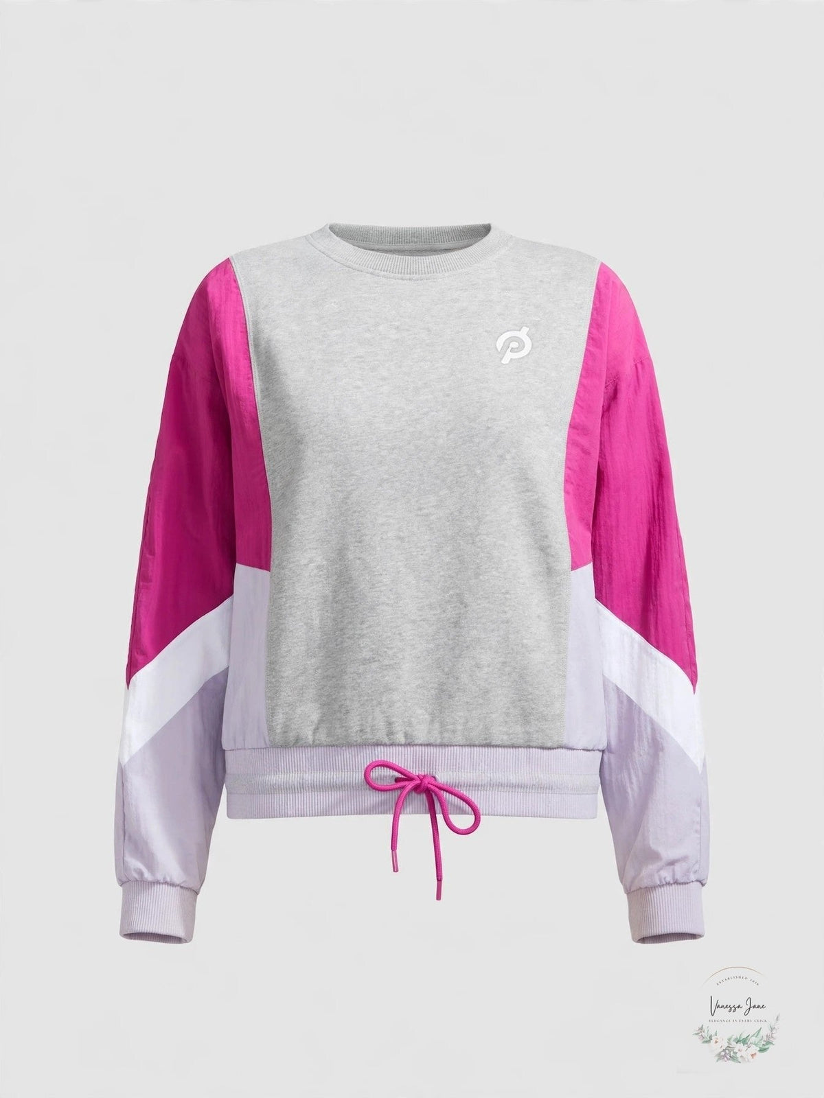 Peloton Chic Fabric Mix Pullover, Size Large