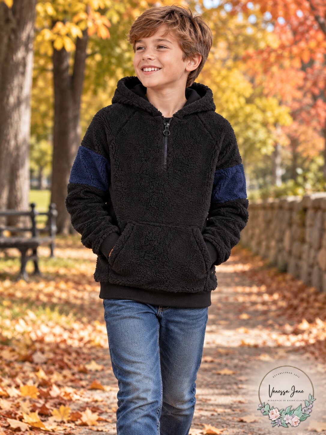 Ideology Big Boys Faux-Fur Hoodie