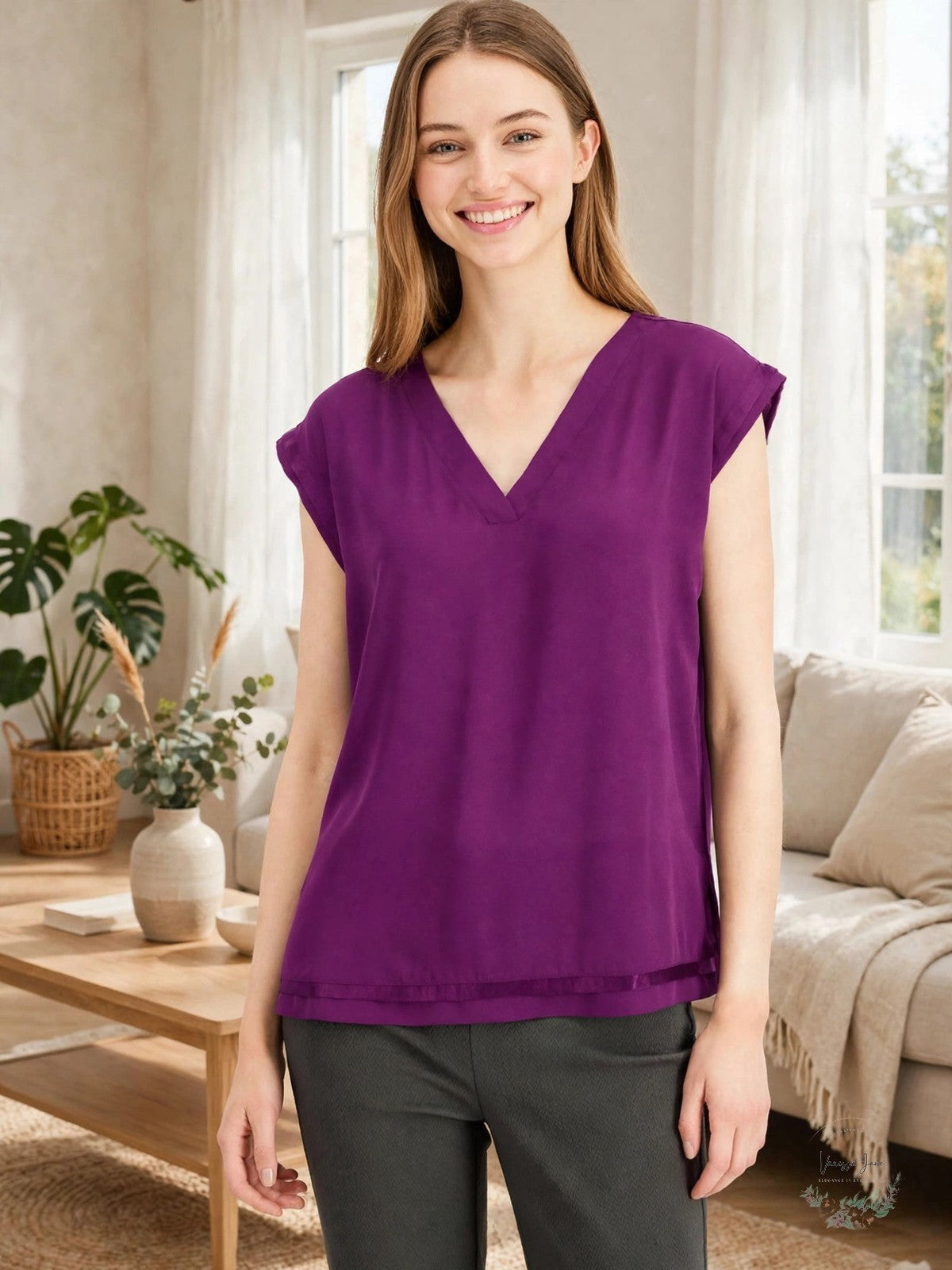 Alfani Womens Knit-Back Cap-Sleeve Top