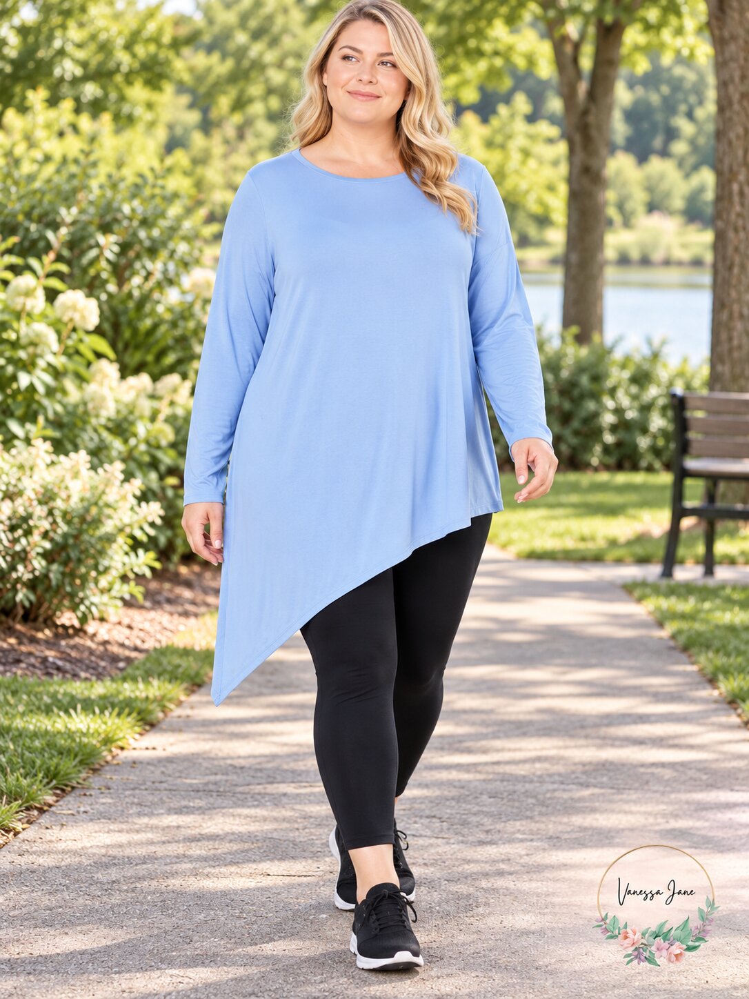 Ideology Asymmetrical Hem Long Sleeve Athletic Top