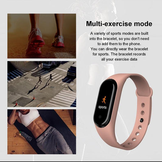 Inteligent Smart Watch Heart Rate Pressure Pedometer Sport Watches Bracelet Electric Sports Watch For Phones Health Smartwatch Heart Rate Monitor Sleep Monitor Waterproof Touch Screen