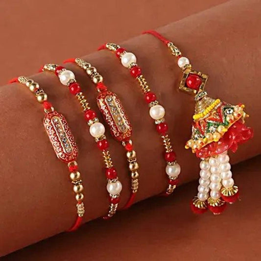 Capsule & Pearl Rakhis With Lumba