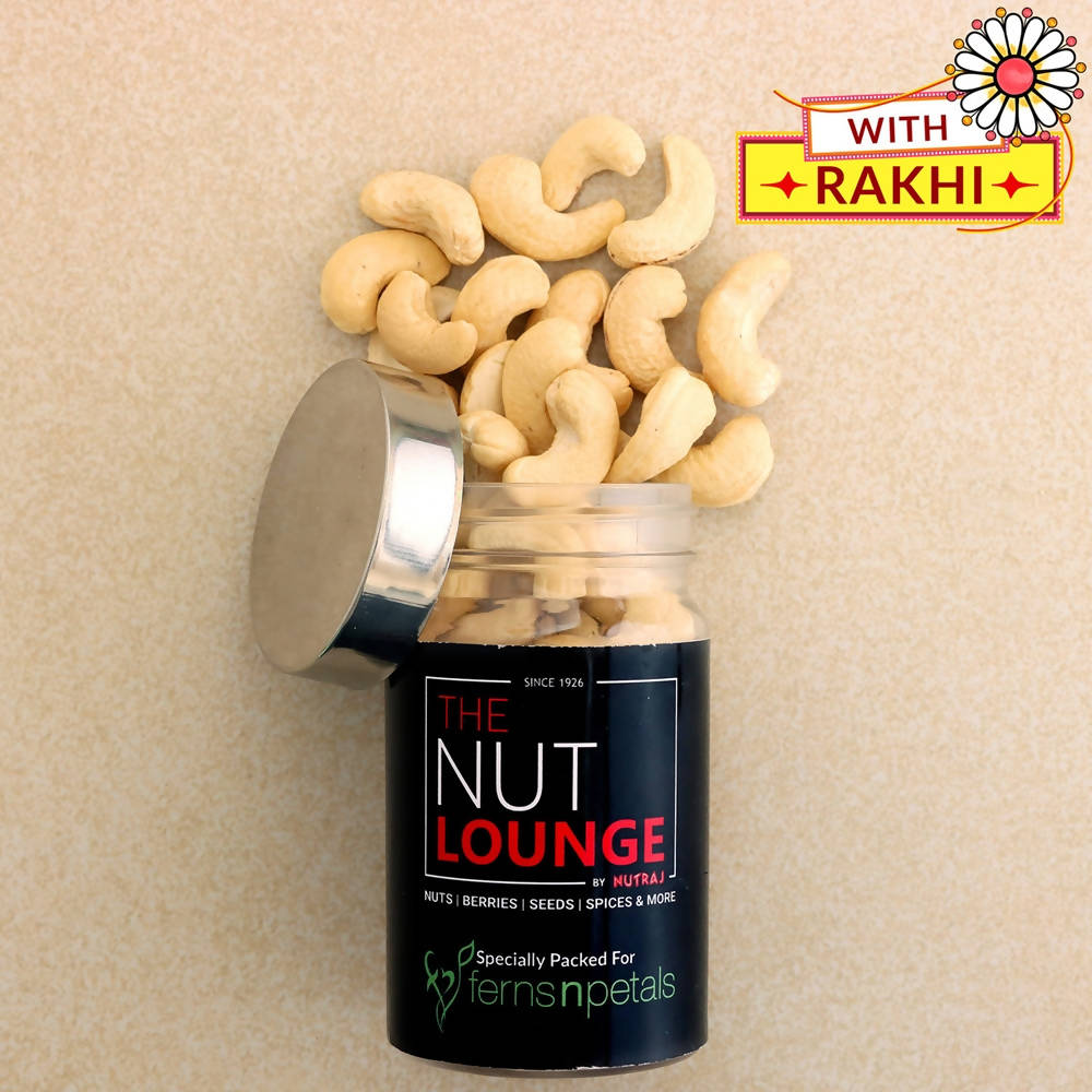 Krishna With Flute Rakhi and Cashew Jar