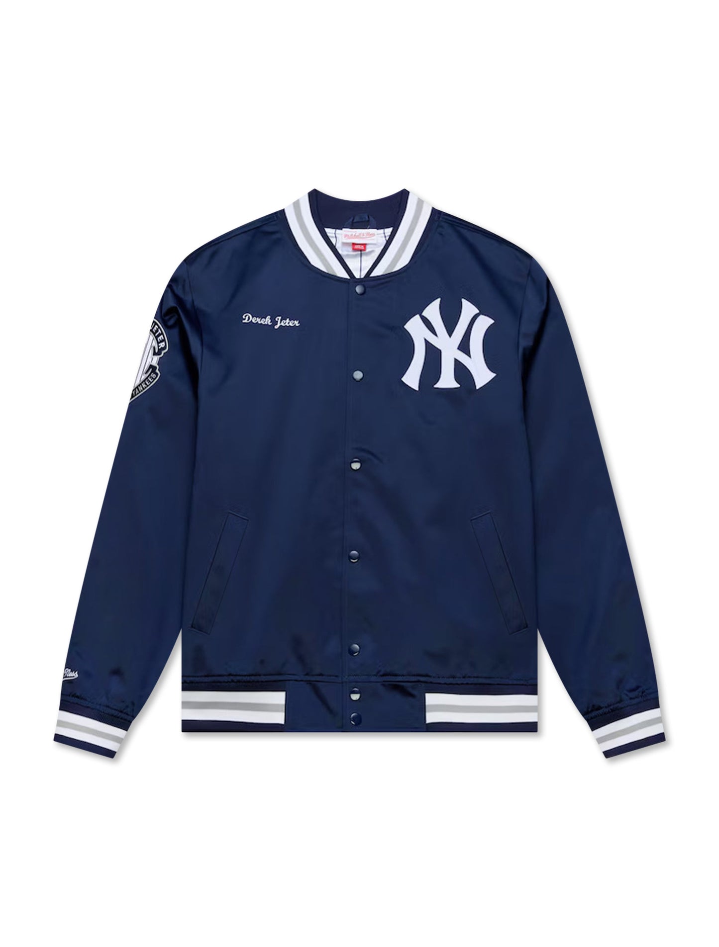 Mitchell & Ness Court Yankees Derek Jeter Satin Jacket - Navy
