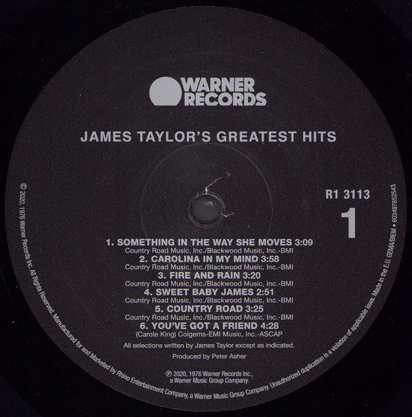 James Taylor's Greatest Hits (Vinyl) | Mint (M) Mint (M)