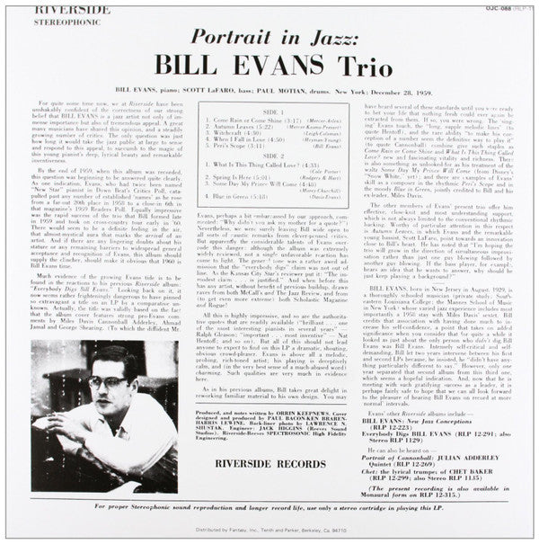 Portrait In Jazz (VINYL) | Mint (M) Mint (M)