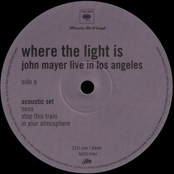 Where The Light Is: John Mayer Live In Los Angeles | Mint (M) Mint (M)