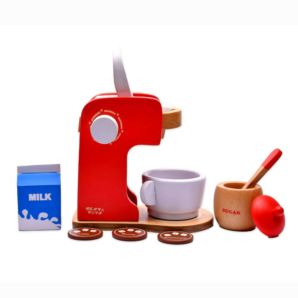 Nesta Toys Wooden Coffee Maker Toy - Multicolor