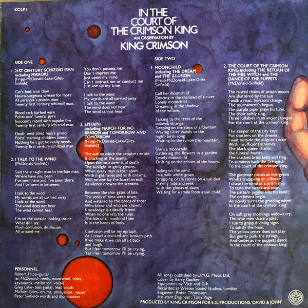 In The Court Of The Crimson King | Mint (M) Mint (M)