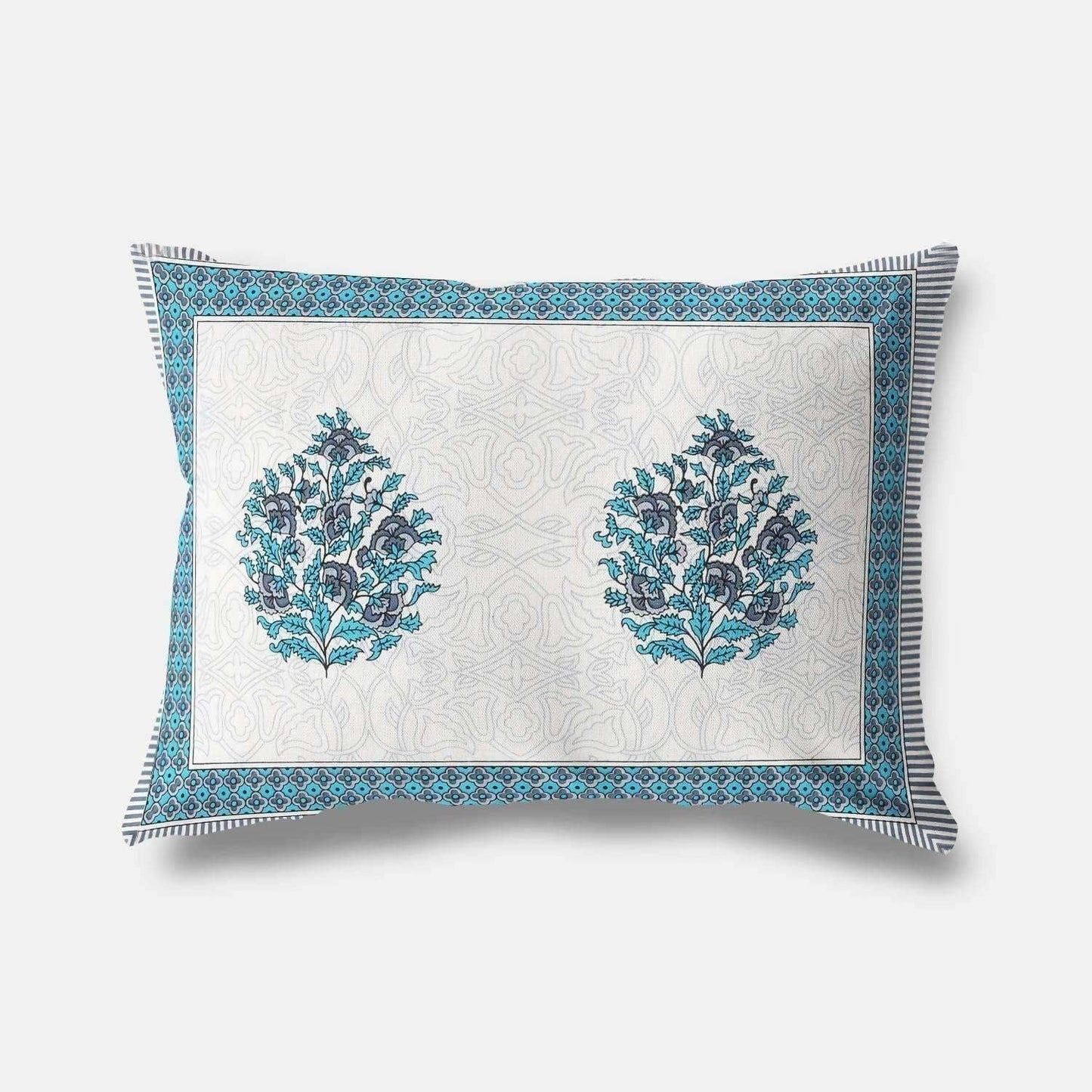Queen Size 230x270 Cms Jaipuri Hand Block Printed Traditional 144TC Cotton Bedsheet with 2 Pillow Covers