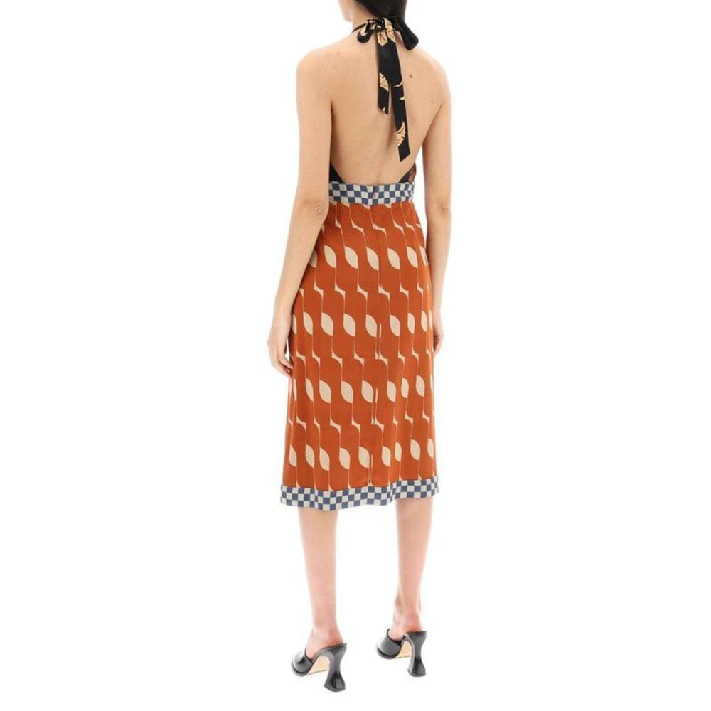 Dries Van Noten Women Dole Patchwork Dress With American Neckline