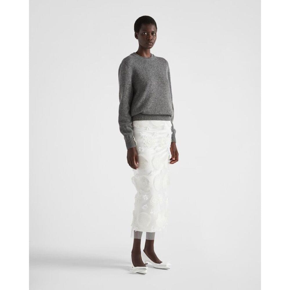 Prada Men Wool And Cashmere Crew-Neck Sweater