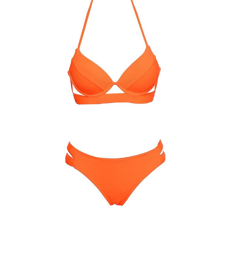 Bikinis Women Summer Swimsuit Strapless Bandage Bathing Suits